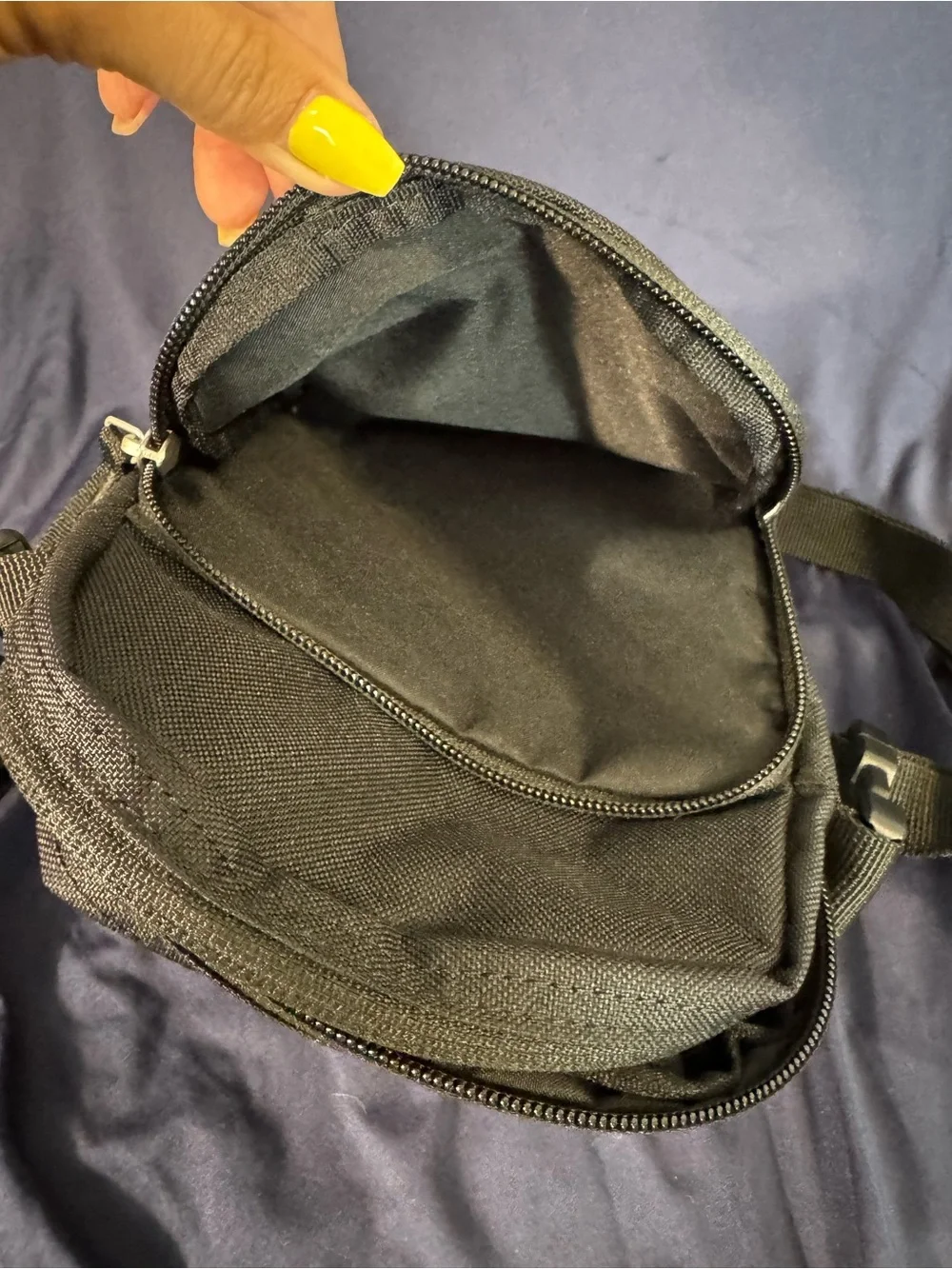 Nike Black Compact Crossbody Bag with White Logo